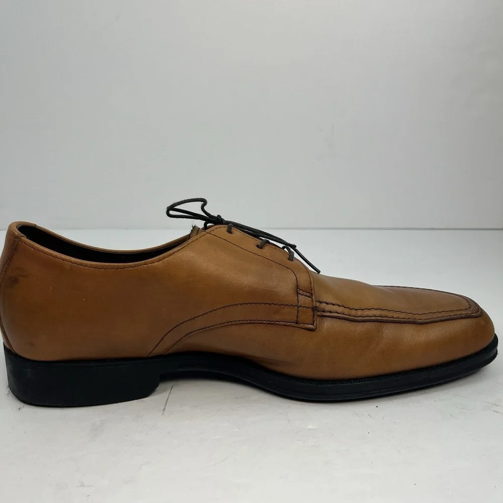 Allen Edmonds Tribeca Brown Leather Moc Toe Oxford Dress Shoes Men's Size 8D